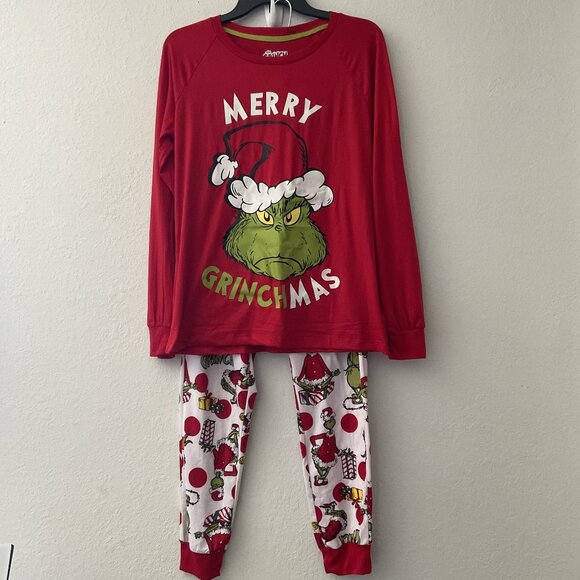 NEW DR. SEUSS'S THE GRINCH PAJAMA SET UNISEX - Picture 4 of 13